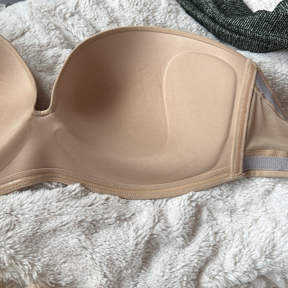 New 38D DELIMIRA Strapless Underwire Minimizer Bra Plus Size Support nude beige - Picture 10 of 11